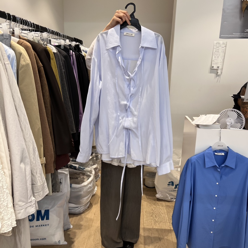 RUMIRU/AWEAR韓國直郵㊣女裝新品真品職業熱賣休閑襯衫蕾絲衫awear/RUMIRU襯衫/蕾絲衫