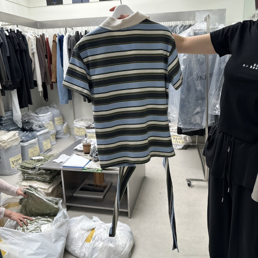 NUTPLAN韓國直郵㊣女裝新款休閑25秋冬熱賣職業真品T恤腰帶NUTPLANT恤
