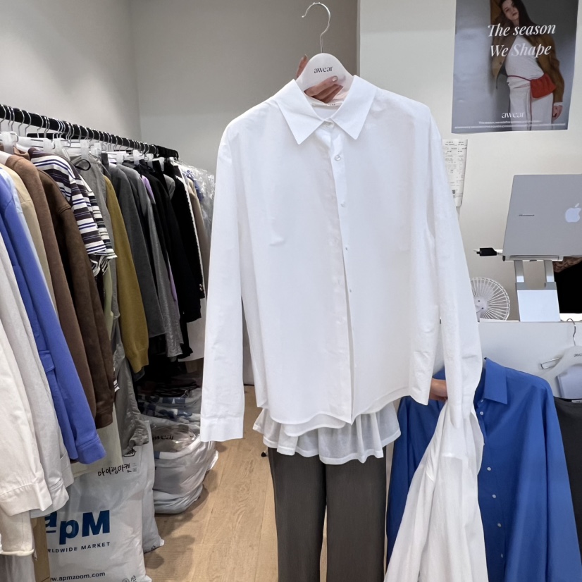 RUMIRU/AWEAR韓國直郵㊣女士新品人氣時尚襯衫蕾絲衫不含內搭awear/RUMIRU襯衫/蕾絲衫圖色3
