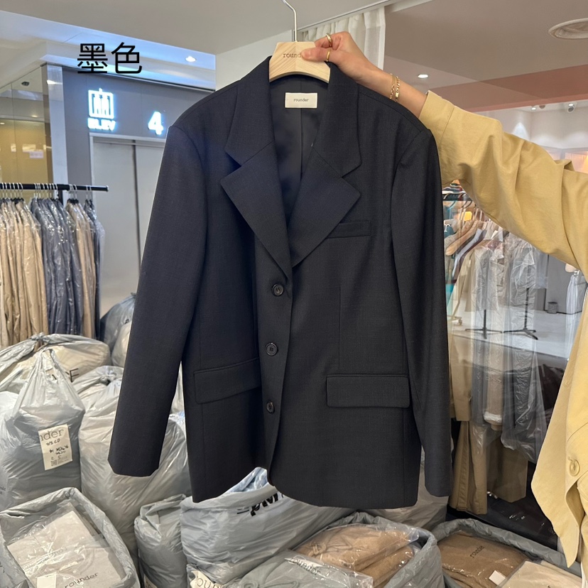 ROUNDER東大門㊣實拍女裝新款25秋冬推薦時尚熱賣休閑真品夾克ROUNDER夾克圖色1