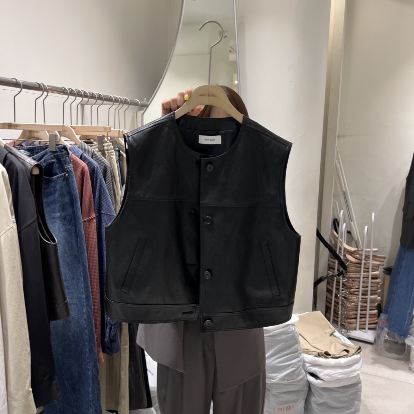 NAVYBURST東大門㊣代購女裝新品時尚休閑熱賣真品25秋冬馬甲NAVY BURST馬甲圖色2