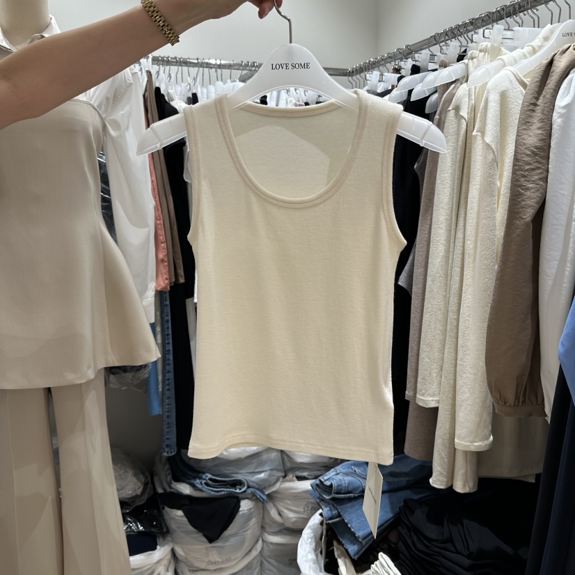 LOVE SOME韓國代購㊣女士新款25秋冬休閑真品職業吊帶背心LOVE SOME吊帶/背心圖色1