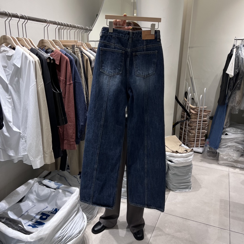 NAVYBURST東大門㊣直郵女裝新款時尚25秋冬推薦熱賣真品牛仔褲NAVY BURST牛仔褲
