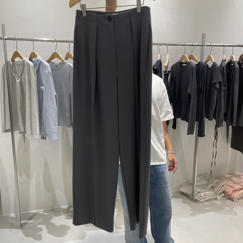 OVU韓國直郵㊣女裝新品熱賣休閑推薦25秋冬時尚職業休閑褲褶皺OVU休閑褲圖色2