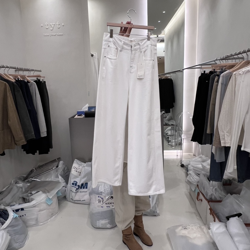 TAKE YOUE TIME韓國直郵㊣女士新品熱賣人氣休閑職業牛仔褲TAKE YOUE TIME牛仔褲