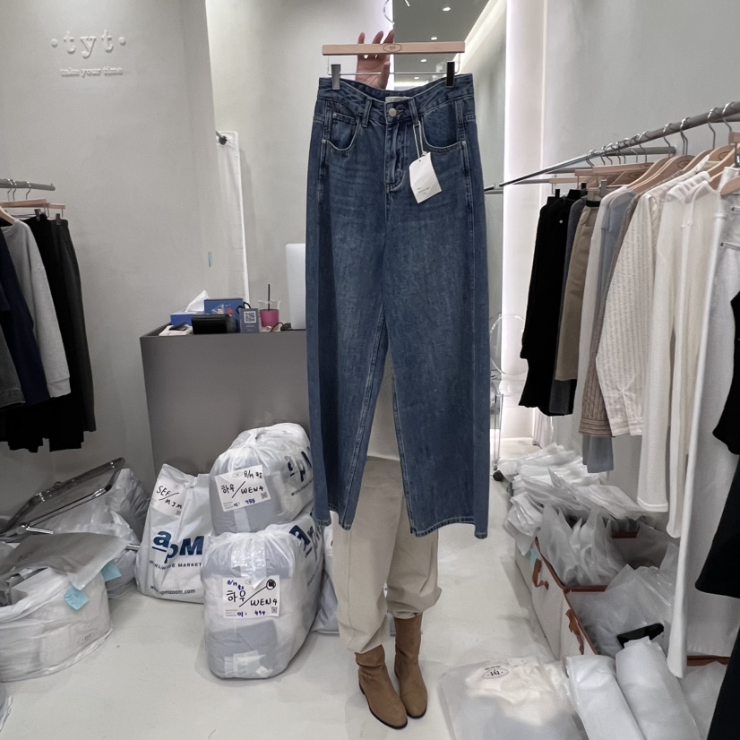 TAKE YOUE TIME韓國直郵㊣女士新品熱賣人氣休閑職業牛仔褲TAKE YOUE TIME牛仔褲圖色2