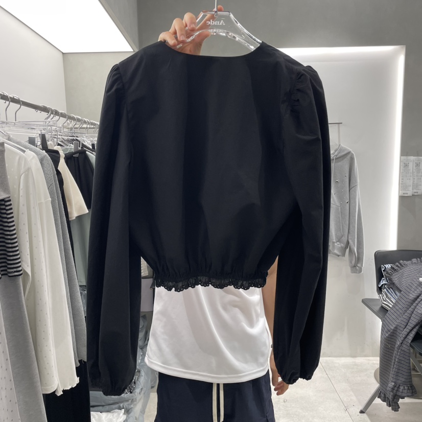 ANDE東大門㊣直郵女士新款真品職業人氣25秋冬休閑襯衫蕾絲衫Ande襯衫/蕾絲衫