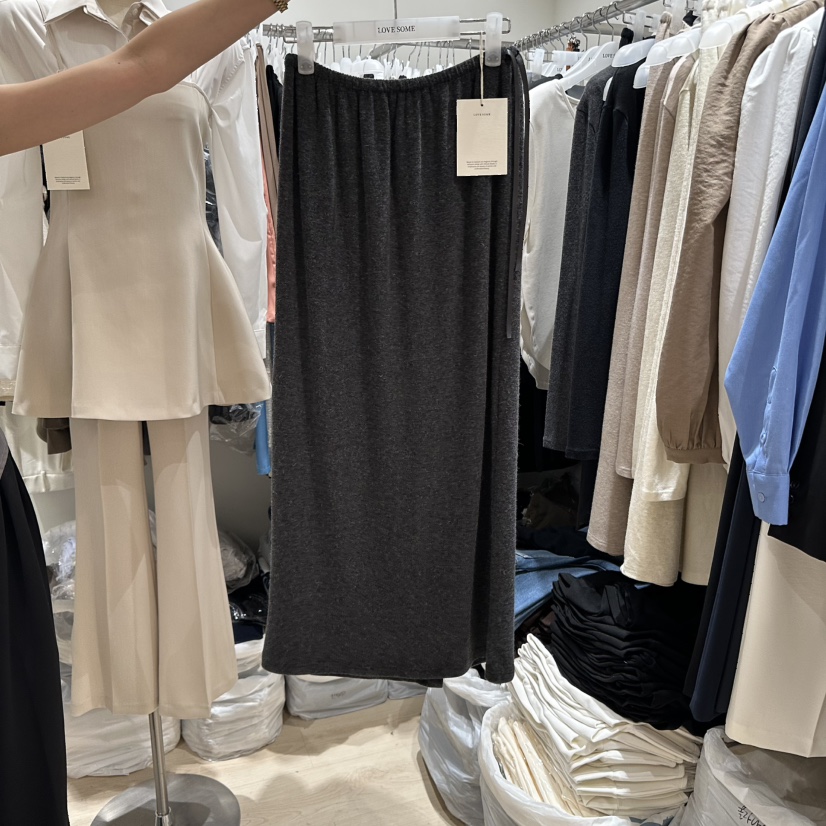 LOVE SOME東大門㊣直郵女裝新品職業熱賣時尚真品休閑長裙絨LOVE SOME長裙圖色5