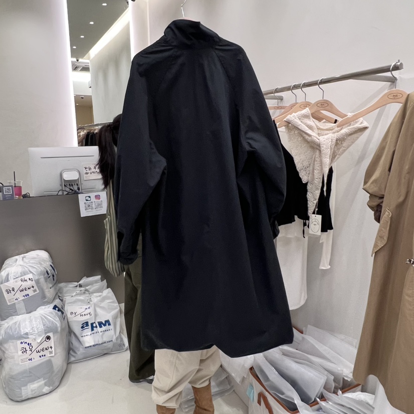 TAKE YOUE TIME東大門㊣代購女裝新品推薦25秋冬長款風衣寬松TAKE YOUE TIME長款風衣