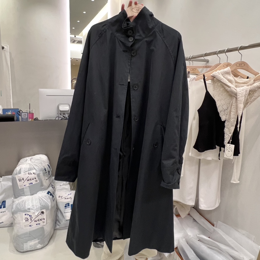 TAKE YOUE TIME東大門㊣代購女裝新品推薦25秋冬長款風衣寬松TAKE YOUE TIME長款風衣圖色2