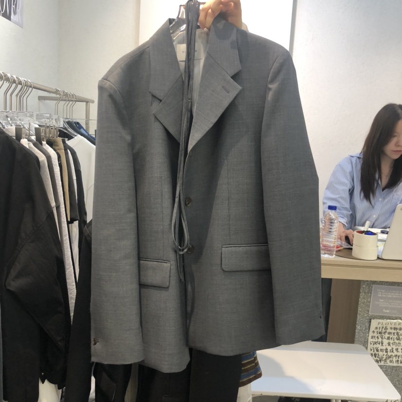 PLOVER韓國直郵㊣女士新款25秋冬時尚推薦職業人氣夾克含腰繩PLO_VER夾克