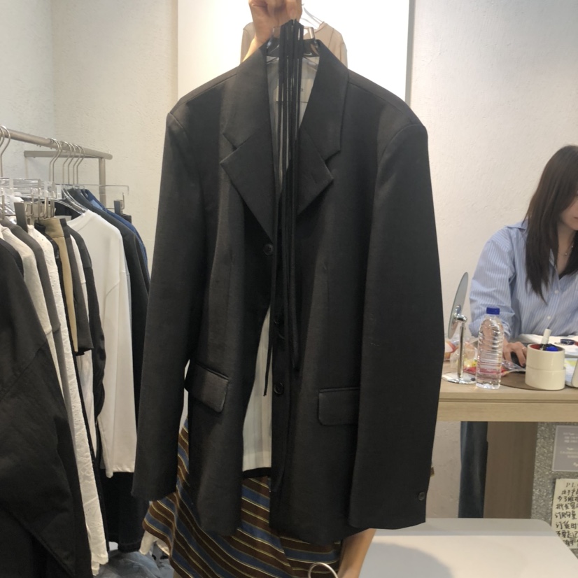 PLOVER韓國直郵㊣女士新款25秋冬時尚推薦職業人氣夾克含腰繩PLO_VER夾克圖色2