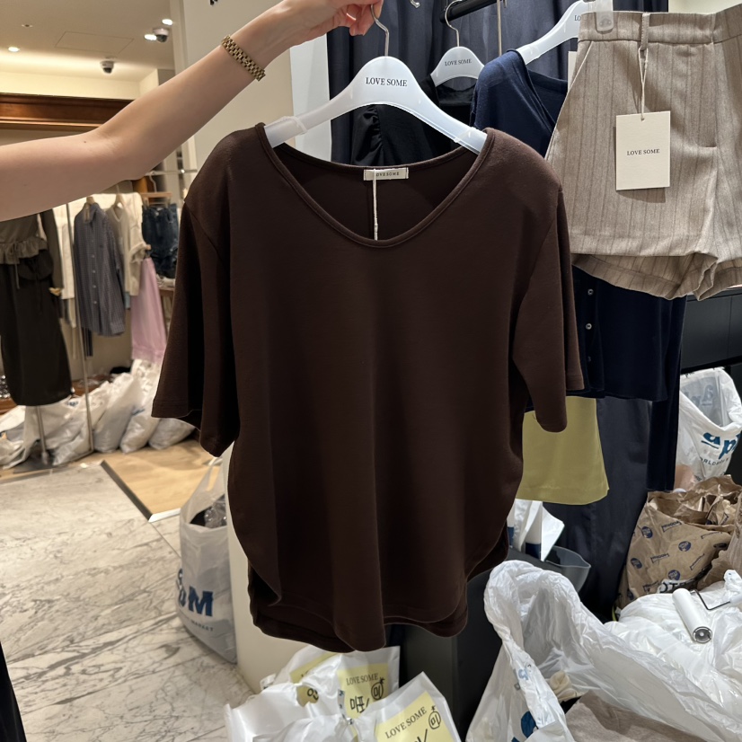 LOVE SOME東大門㊣代購女士新款真品職業25秋冬推薦T恤寬松LOVE SOMET恤圖色2