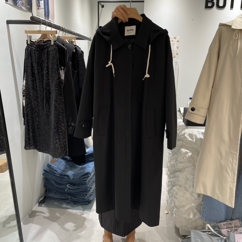 BUTTER-P東大門㊣代購女士新款時尚推薦人氣熱賣職業長款風衣BUTTER-P長款風衣圖色3