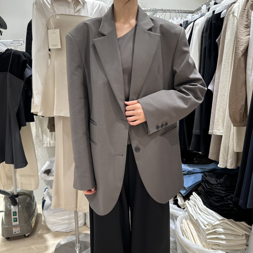 LOVE SOME東大門㊣實拍女士新款25秋冬時尚人氣職業休閑夾克LOVE SOME夾克圖色2