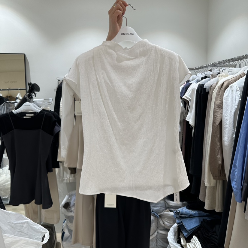 LOVE SOME韓國代購㊣女裝新品熱賣休閑真品25秋冬襯衫蕾絲衫LOVE SOME襯衫/蕾絲衫