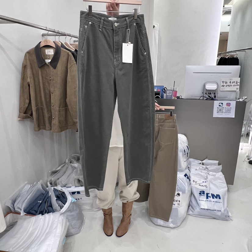 TAKE YOUE TIME東大門㊣直郵女裝新品熱賣推薦25秋冬牛仔褲TAKE YOUE TIME牛仔褲圖色3
