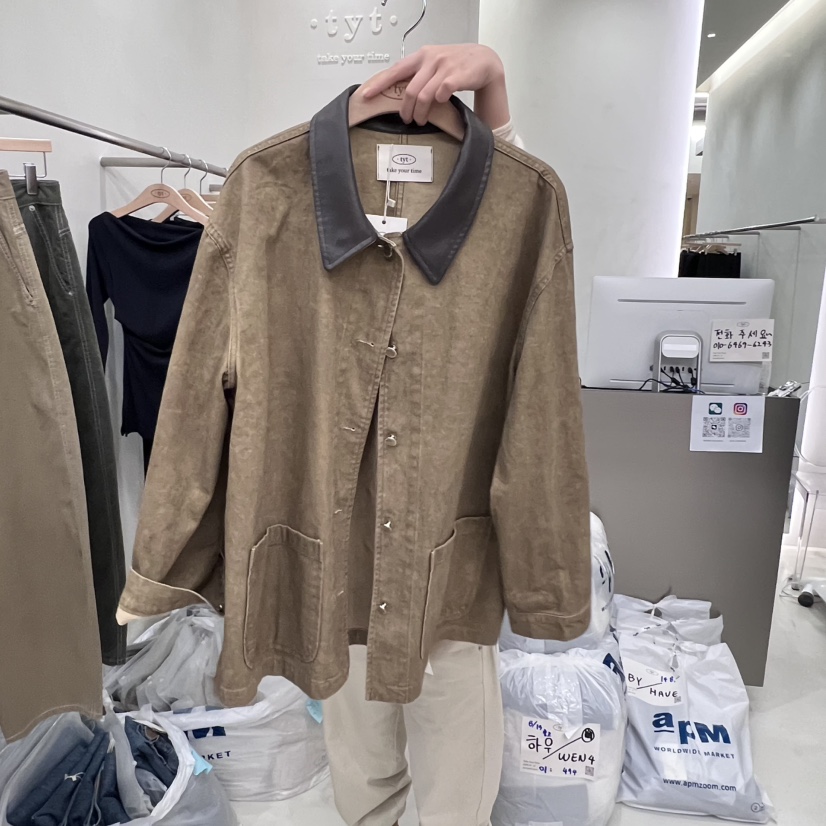 TAKE YOUE TIME韓國代購㊣女士新品25秋冬時尚職業人氣夾克TAKE YOUE TIME夾克