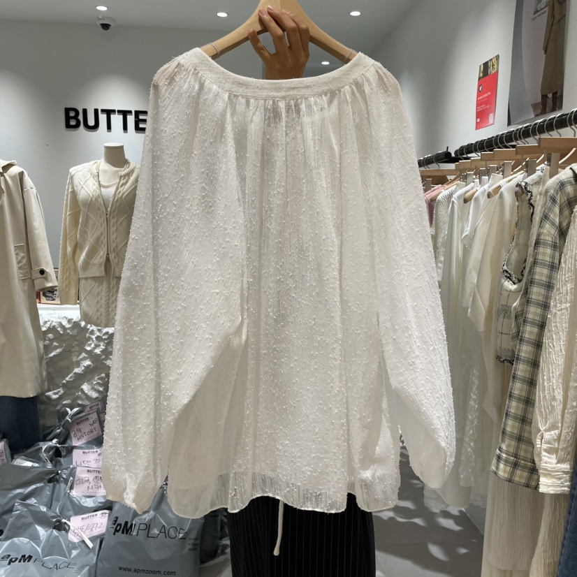 BUTTER-P東大門㊣實拍女士新款時尚推薦休閑熱賣襯衫蕾絲衫BUTTER-P襯衫/蕾絲衫