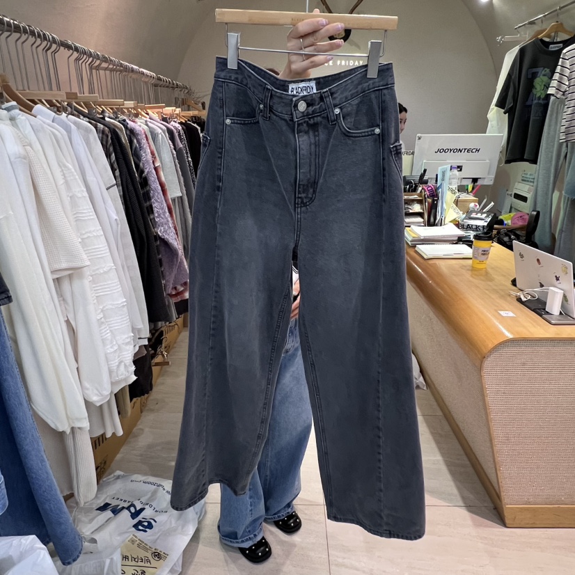 BLACKFRIDAY東大門㊣代購女裝新品熱賣推薦真品牛仔褲不含腰帶BLACK FRIDAY牛仔褲圖色2