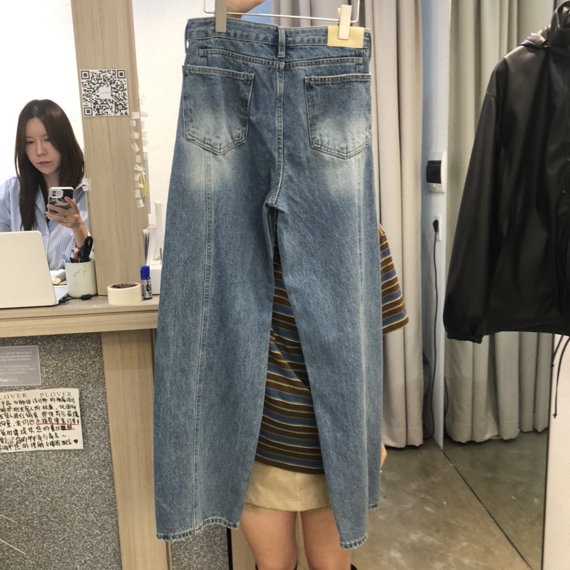 PLOVER東大門㊣實拍女士新品推薦真品職業25秋冬時尚牛仔褲PLO_VER牛仔褲