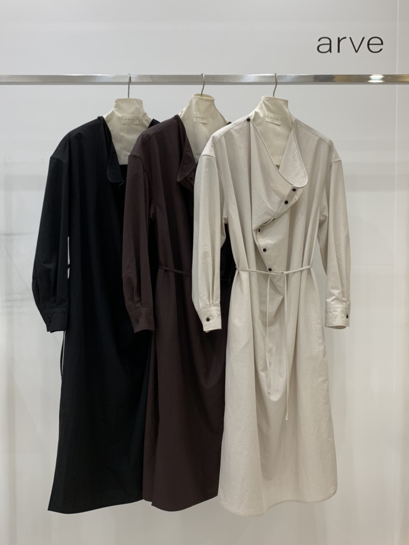 ARVE東大門㊣直郵女裝新品休閑25秋冬推薦真品連衣裙含腰繩ARVE連衣裙