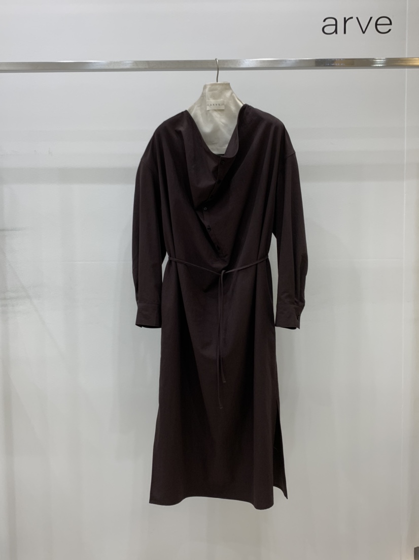 ARVE東大門㊣直郵女裝新品休閑25秋冬推薦真品連衣裙含腰繩ARVE連衣裙圖色2