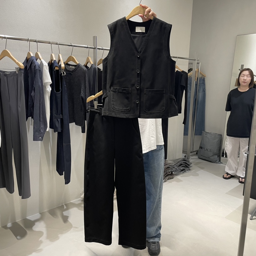 OVU韓國代購㊣女裝新款真品推薦25秋冬熱賣職業人氣休閑套裝OVU套裝圖色3