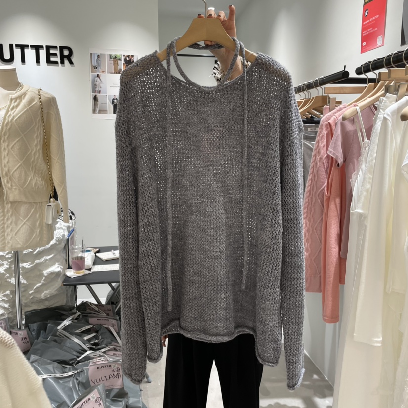 BUTTER-P韓國代購㊣女士新款時尚職業推薦人氣休閑熱賣針織衫BUTTER-P針織衫圖色3