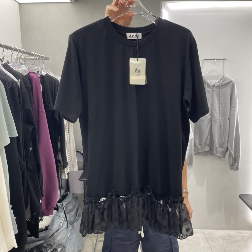 ANDE韓國代購㊣女裝新款真品職業推薦熱賣時尚休閑T恤可拆卸AndeT恤圖色3