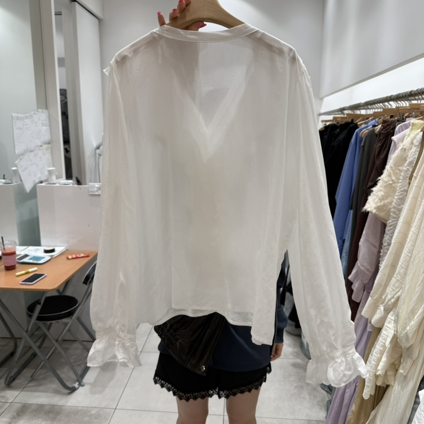 XPARTY東大門㊣代購女裝新品休閑職業推薦熱賣襯衫蕾絲衫V領XPARTY襯衫/蕾絲衫
