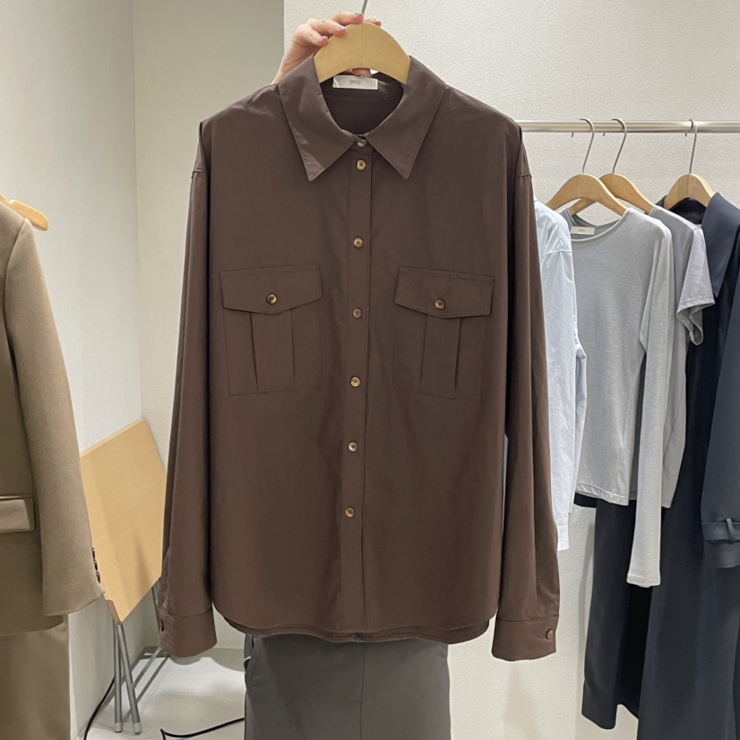 OVU韓國直郵㊣女裝新品25秋冬職業休閑推薦時尚真品襯衫蕾絲衫OVU襯衫/蕾絲衫圖色3