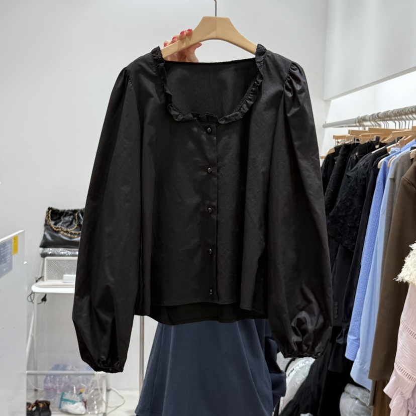XPARTY東大門㊣代購女士新款推薦職業真品25秋冬襯衫蕾絲衫XPARTY襯衫/蕾絲衫圖色2