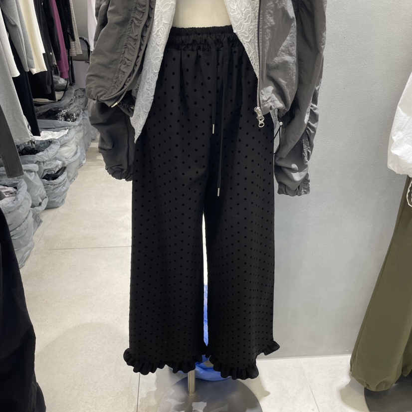 ANDE韓國代購㊣女裝新款真品熱賣休閑職業25秋冬休閑褲荷葉邊Ande休閑褲圖色2