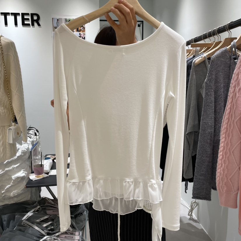 BUTTER-P東大門㊣實拍女裝新品25秋冬推薦人氣休閑長袖T恤BUTTER-P長袖T恤