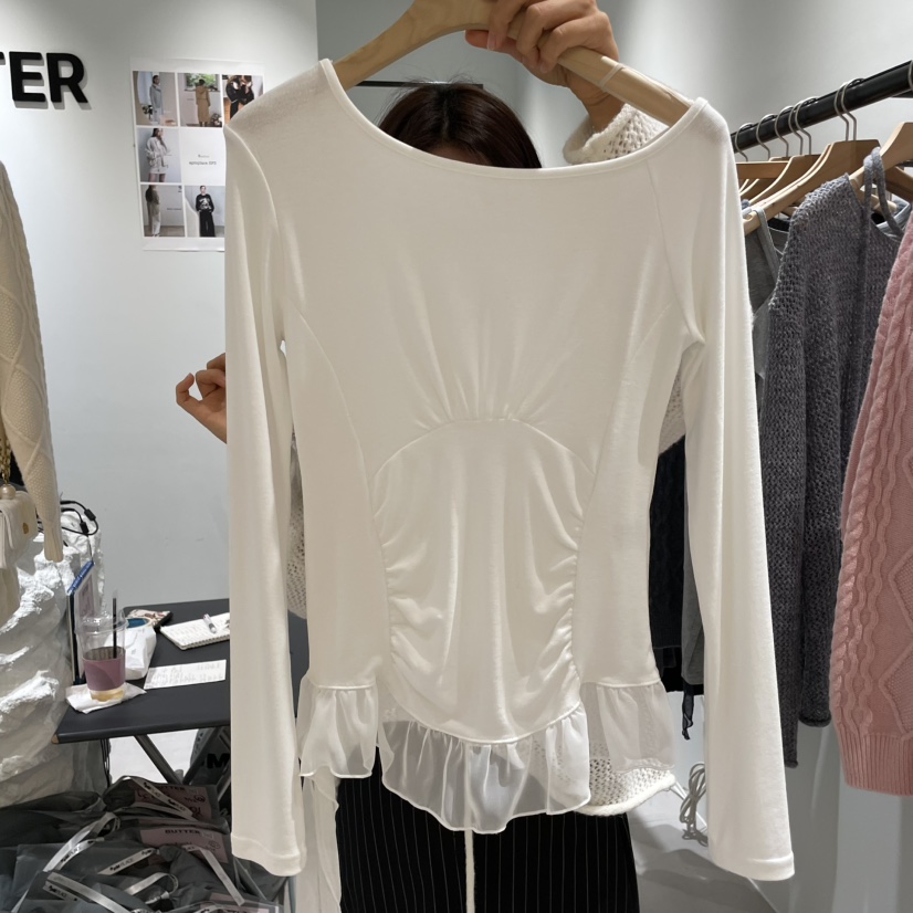 BUTTER-P東大門㊣實拍女裝新品25秋冬推薦人氣休閑長袖T恤BUTTER-P長袖T恤
