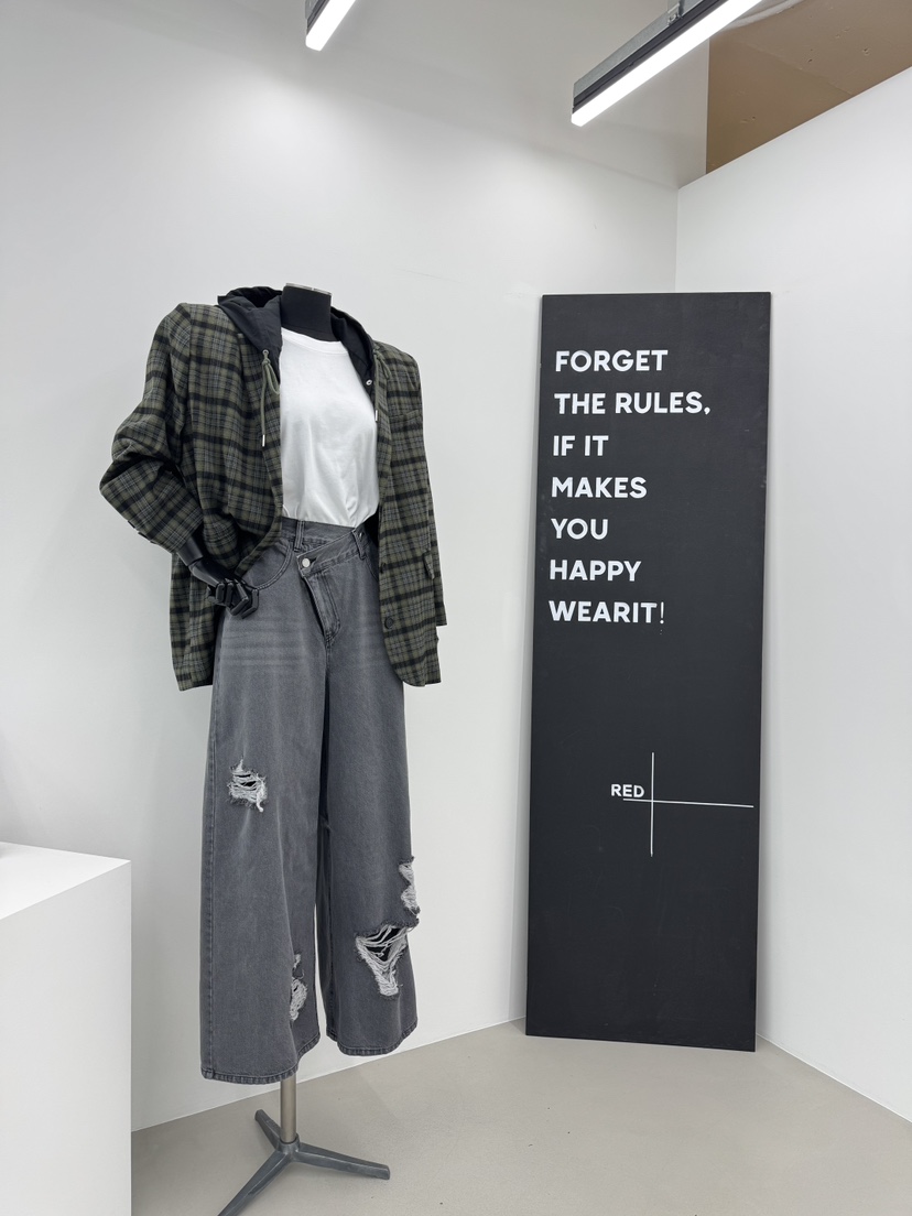 RED-A東大門㊣代購女裝新品熱賣時尚真品休閑職業夾克格紋RED-A夾克