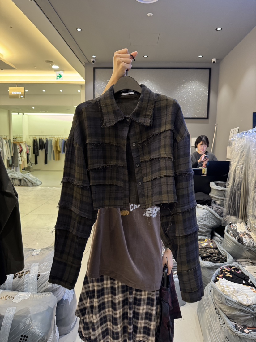 CREDITO東大門㊣實拍女裝新款真品熱賣推薦人氣襯衫蕾絲衫短款CREDITO襯衫/蕾絲衫圖色2