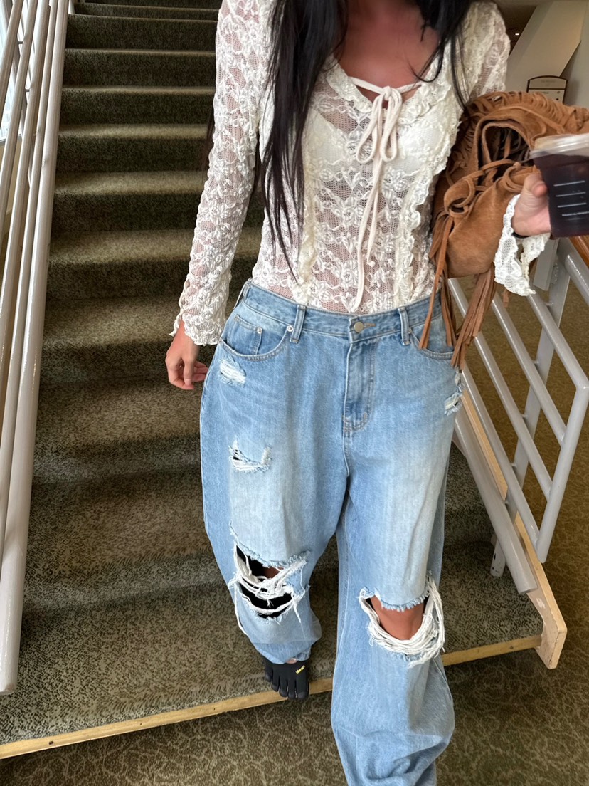 ABBEYLEE韓國直郵㊣女士新品休閑推薦時尚職業真品熱賣牛仔褲ABBEYLEE牛仔褲