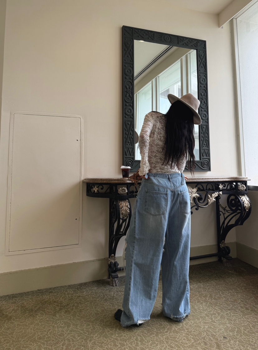 ABBEYLEE韓國直郵㊣女士新品休閑推薦時尚職業真品熱賣牛仔褲ABBEYLEE牛仔褲