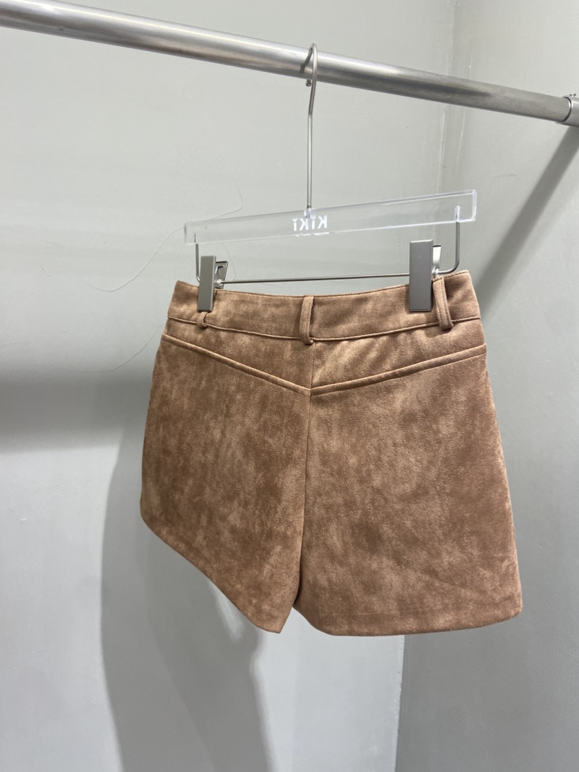 KIKI東大門㊣直郵女士新品25秋冬人氣熱賣真品職業短褲麂皮KIKI短褲