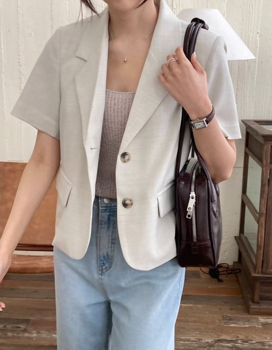 STITCH東大門㊣實拍女士新款熱賣25秋冬人氣時尚推薦職業夾克BACCARAT-2件起夾克