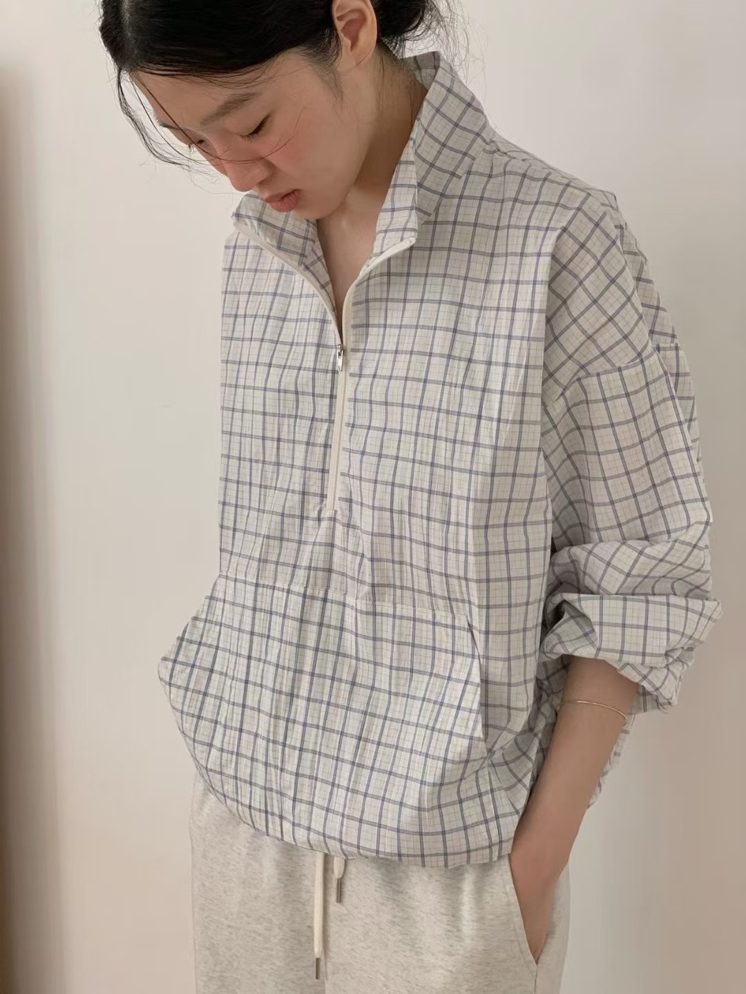 WEATHER韓國代購㊣女士新品25秋冬熱賣休閑職業推薦襯衫蕾絲衫GOBSLMURI-ot襯衫/蕾絲衫