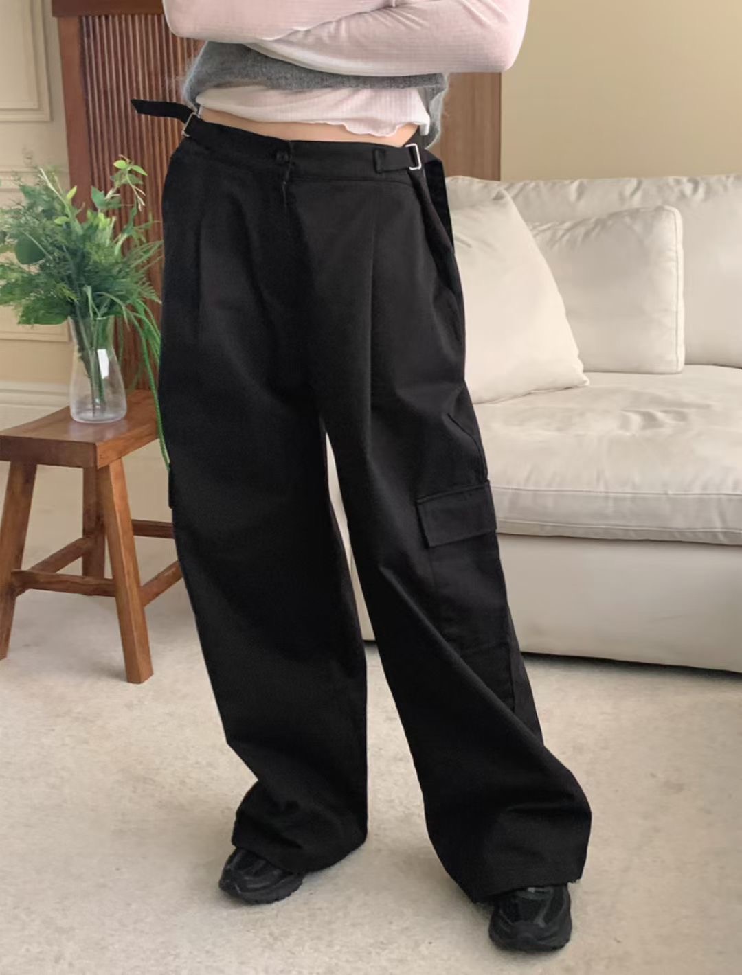 UNPLAN韓國代購㊣女裝新款職業25秋冬休閑熱賣人氣時尚休閑褲UNPLAN休閑褲