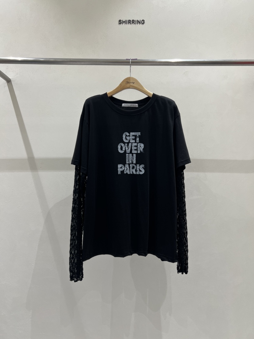 SHIRRING韓國代購㊣女裝新品時尚人氣休閑25秋冬熱賣真品T恤SHIRRINGT恤圖色2