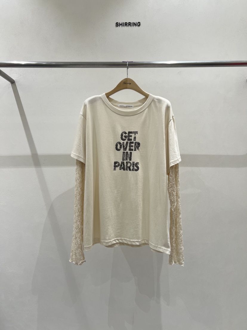 SHIRRING韓國代購㊣女裝新品時尚人氣休閑25秋冬熱賣真品T恤SHIRRINGT恤圖色4