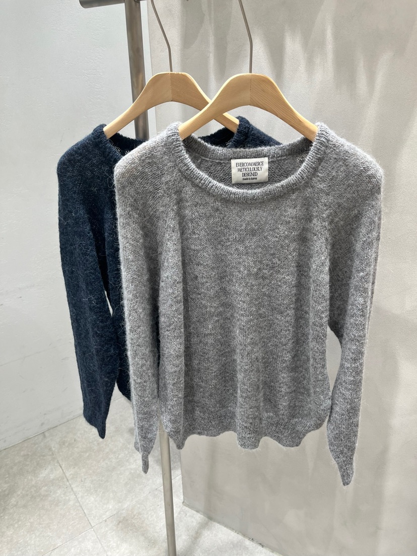 EVERCOMMERCE METICULOUSLY DESIGNED東大門㊣實拍女裝新品真品針織衫羊駝EVERCOMMERCE METICULOUSLY DESIGNED針織衫