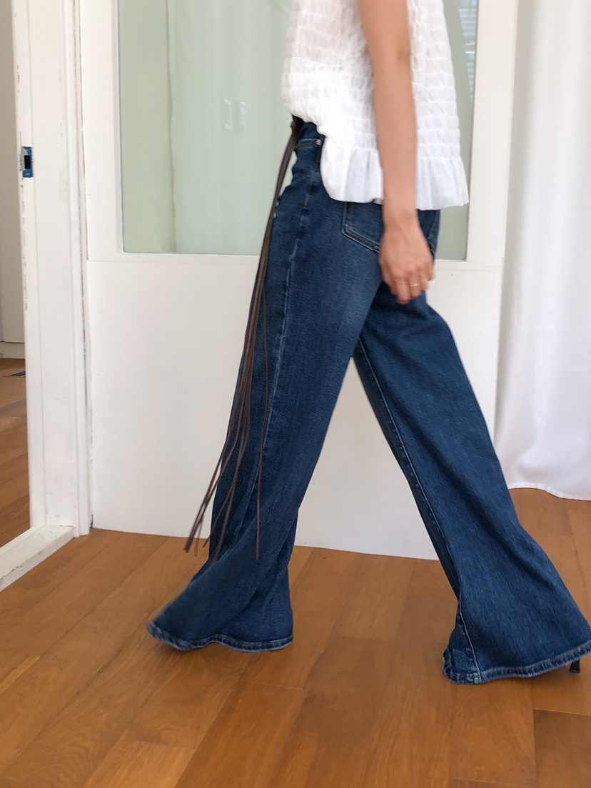 MILLIMETER東大門㊣實拍女士新品人氣推薦時尚牛仔褲含腰帶MILLIMETER牛仔褲