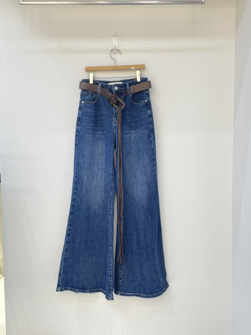 MILLIMETER東大門㊣實拍女士新品人氣推薦時尚牛仔褲含腰帶MILLIMETER牛仔褲圖色1