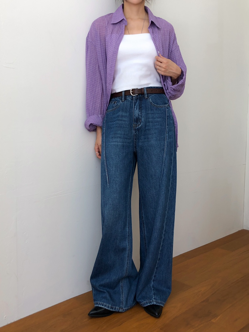 MILLIMETER東大門㊣直郵女裝新品人氣時尚推薦25秋冬牛仔褲MILLIMETER牛仔褲